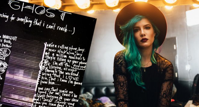 Meet Halsey and her Handwritten Lyrics to "Ghost" On A Wicked ... lyrics